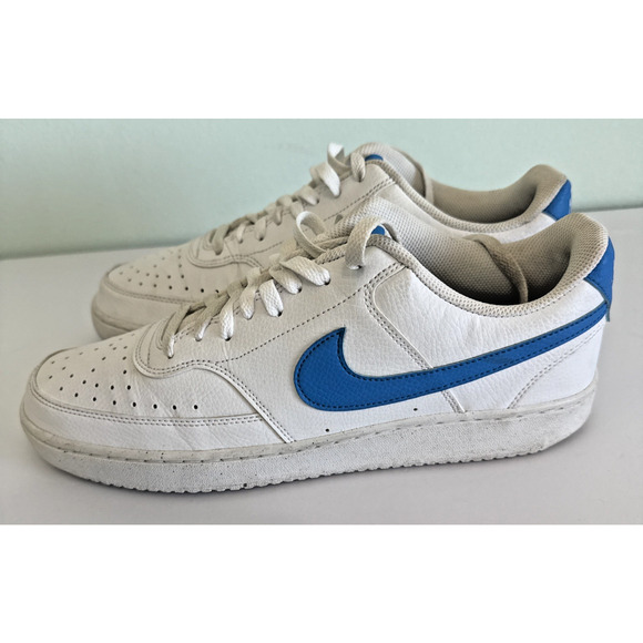 Nike Court Vision Low Shoes Mens Size 12 White Blue DH2987-105 Casual Sneakers - Picture 3 of 7